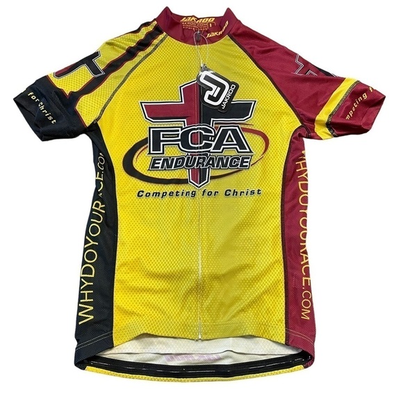 FCA Jakroo Fellowship of Christian Athletes Womens Bike Cycling Jersey Large New - Picture 1 of 7